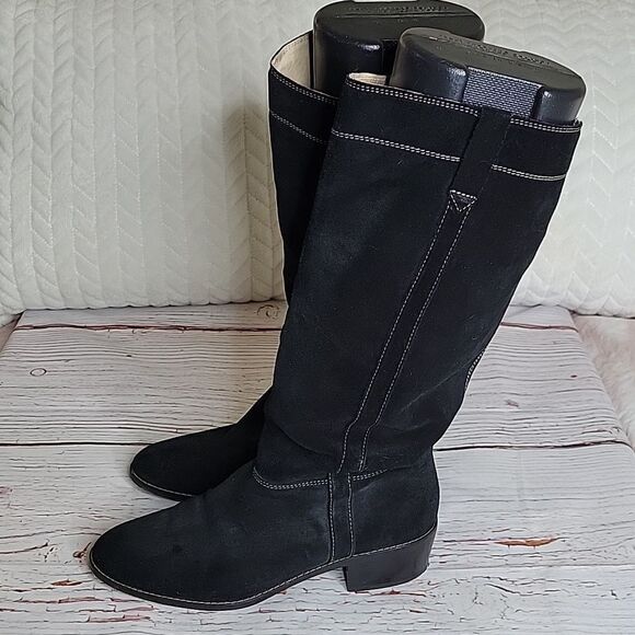 MICHAEL Michael Kors Shoes - MICHAEL Michael Kors Black Suede Tall Boots Size 9